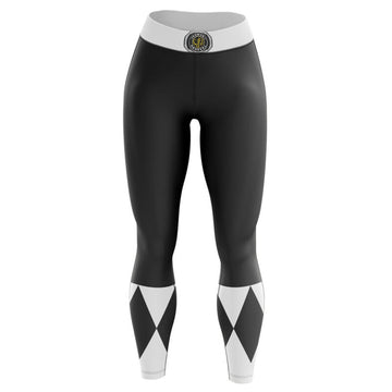 Power Rangers Black Ranger Compression Leggings Spats Power Rangers Black Ranger Compression Leggings Spats