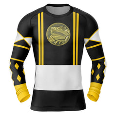 Kids Power Rangers 'Black Ranger | Frog | Ninjetti' Long Sleeve Compression  Rashguard