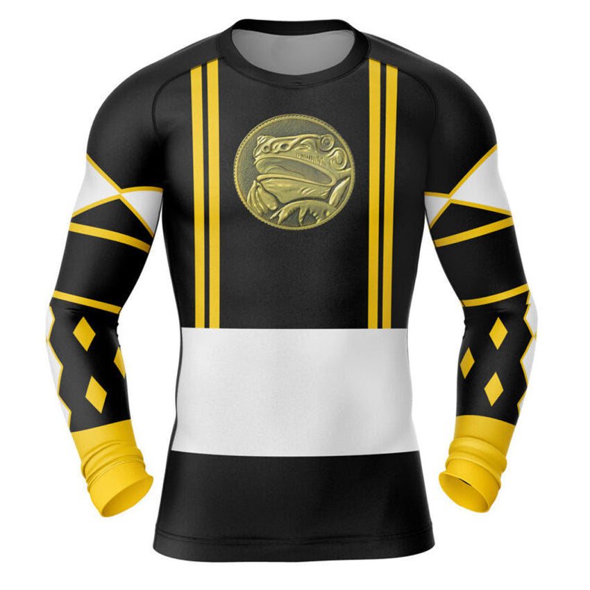 Power Rangers 'Black Ranger | Frog | Ninjetti' Long Sleeve Compression Rashguard