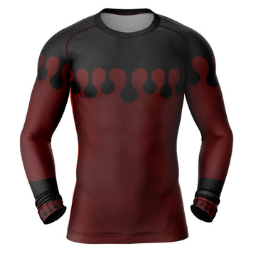 Long Sleeve Compression Rashguard Demon Slayer Doma Print