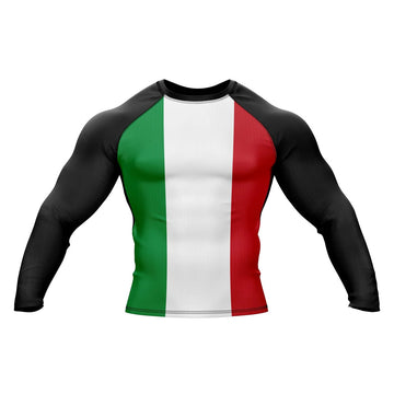 Flag Italy Long Sleeve Compression Rashguard