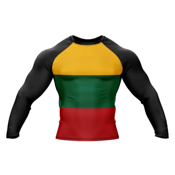 Flag Lithuania Long Sleeve Compression Rashguard