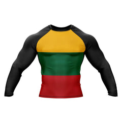 Lithuania Flag Long Sleeve Compression Rashguard