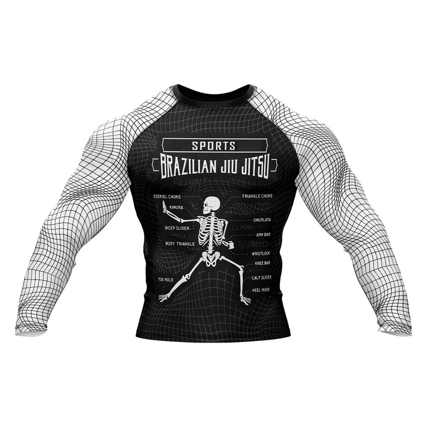 Brazilian Jiu Jitsu 'Anatomy | Submissions' Long Sleeve Compression Rashguard