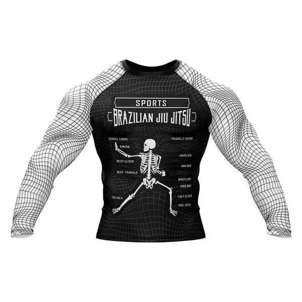 Brazilian Jiu Jitsu 'Anatomy | Submissions' Long Sleeve Compression Rashguard