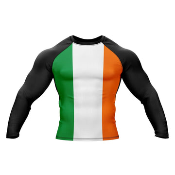 Ireland Flag Long Sleeve Compression Rashguard Ireland Flag Long Sleeve Compression Rashguard