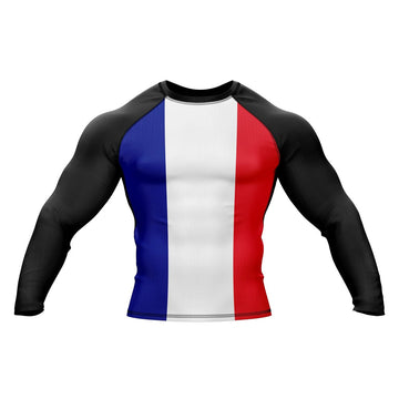Rashguard Long Sleeve Compression French Flag