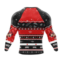 Christmas 'Jingle Jitsu' Long Sleeve Compression Rashguard