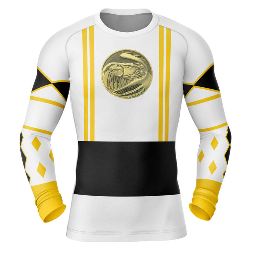 Power Rangers 'White Ranger | Falcon | Ninjetti' Long Sleeve Compression Rashguard