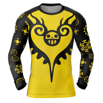 Kids One Piece Trafalgar Suregon of Death Long Sleeve Compression Rashguard