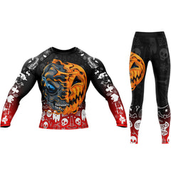 Halloween 'Skull O'Lantern' Compression Rashguard Set