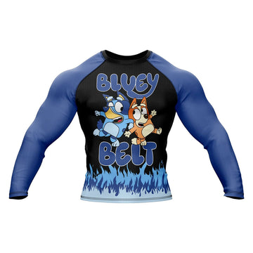 Kids Bluey Belt Long Sleeve Compression Rashguard Rashguard Kids Bluey Belt Long Sleeve Compression