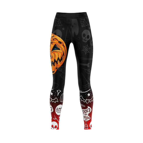 Halloween 'Skull O'Lantern' Compression Leggings Spats
