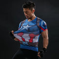 Captain America Compression Short Sleeve Rashguard-RashGuardStore