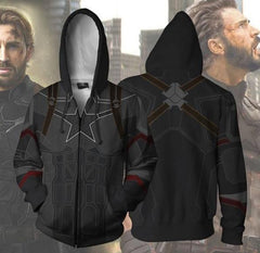 Captain America 'Infinity War Nomad' Zip Up Hoodie-RashGuardStore