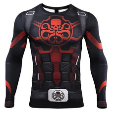 Captain America Steve Rogers 'Agent of Hydra' Premium Long Sleeve Compression Rash Guard-RashGuardStore