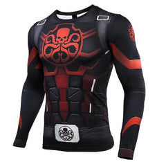 Captain America Steve Rogers 'Agent of Hydra' Premium Long Sleeve Compression Rash Guard-RashGuardStore