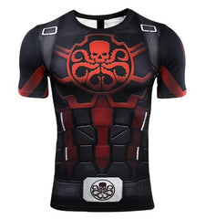 Captain America Steve Rogers 'Agent of Hydra' Premium Short Sleeve Compression Rash Guard-RashGuardStore