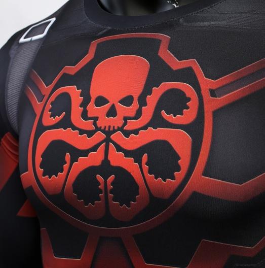 Captain America Steve Rogers 'Agent of Hydra' Premium Short Sleeve Compression Rash Guard-RashGuardStore