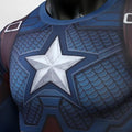 Captain America Steve Rogers 'End Game' Premium Long Sleeve Compression Rash Guard-RashGuardStore