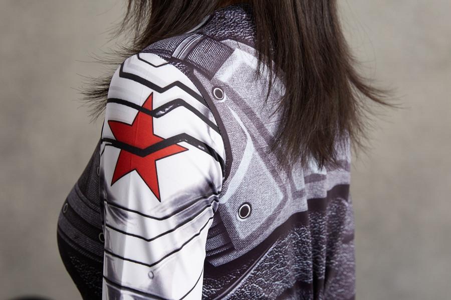 Captain America "Winter Soldier" Women's Long Sleeve Compression Rashguard-RashGuardStore