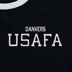 Carol Danvers Captain Marvel Blue 'USAFA Bootcamp' T Shirt-RashGuardStore