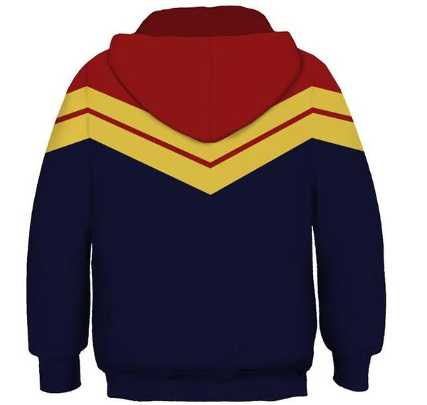 Carol Danvers Captain Marvel Kids Hoodie-RashGuardStore