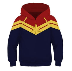 Carol Danvers Captain Marvel Kids Hoodie-RashGuardStore