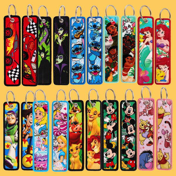 Inside Out Sadness Eyes Embroidered Keyring Keychain