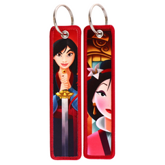 Mulan 'Princess Warrior' Embroidered Keyring Keychain