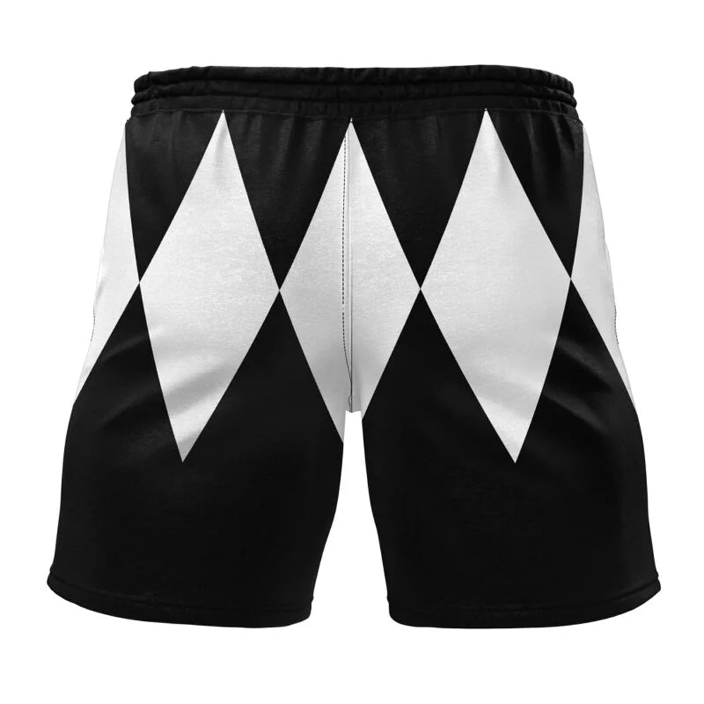 Kids Power Rangers 'Black Ranger' Gym Shorts