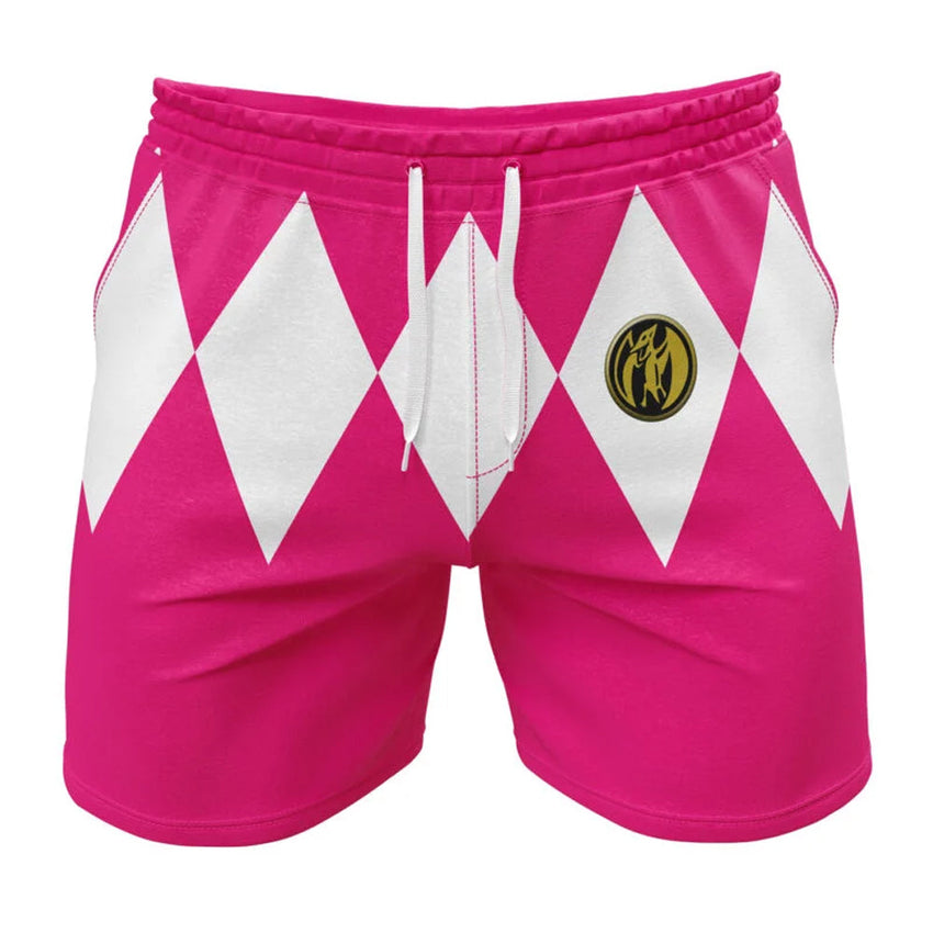 Kids Power Rangers 'Pink Ranger' Gym Shorts
