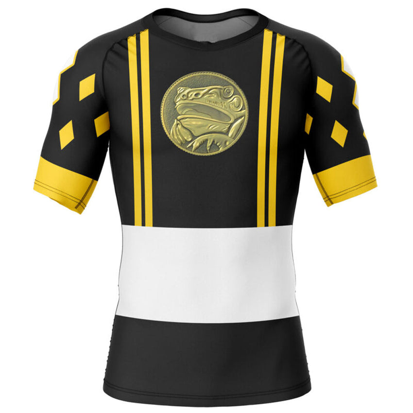 Power Rangers 'Black Ranger | Frog | Ninjetti' Short Sleeve Compression Rashguard