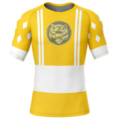 Power Rangers 'Yellow Ranger | Bear | Ninjetti' Short Sleeve Compression Rashguard