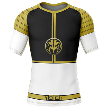 White Ranger Power Rangers Kids Short Sleeve Compression Rashguard
