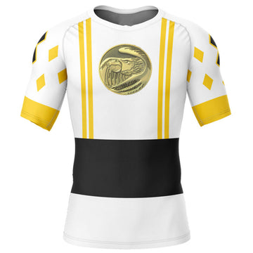 Power Rangers 'White Ranger | Falcon | Ninjetti' Short Sleeve Compression Rashguard