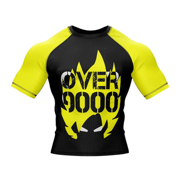 Over 9000 Dragon Ball Z Short Sleeve Compression Rashguard