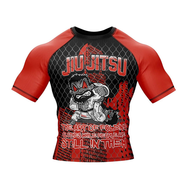 Jiu Jitsu 'Folding Art' Short Sleeve Compression Rashguard
