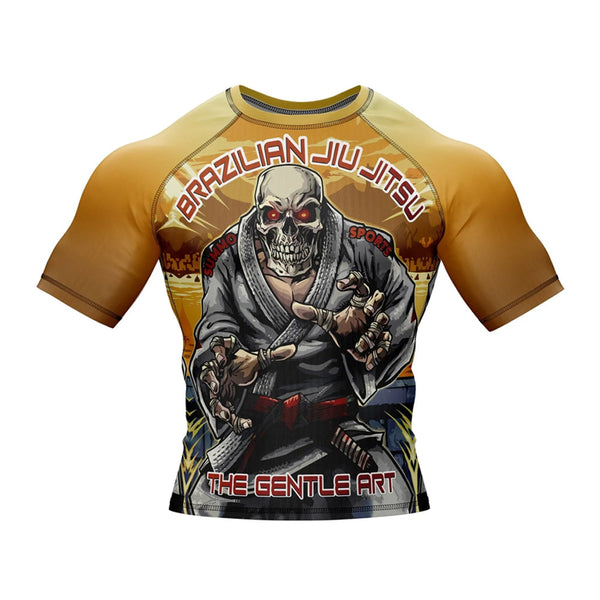 Skull 'The Gentle Art' Short Sleeve Compression Rashguard