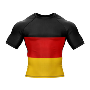 Short Sleeve German Flag Compression Rashguard