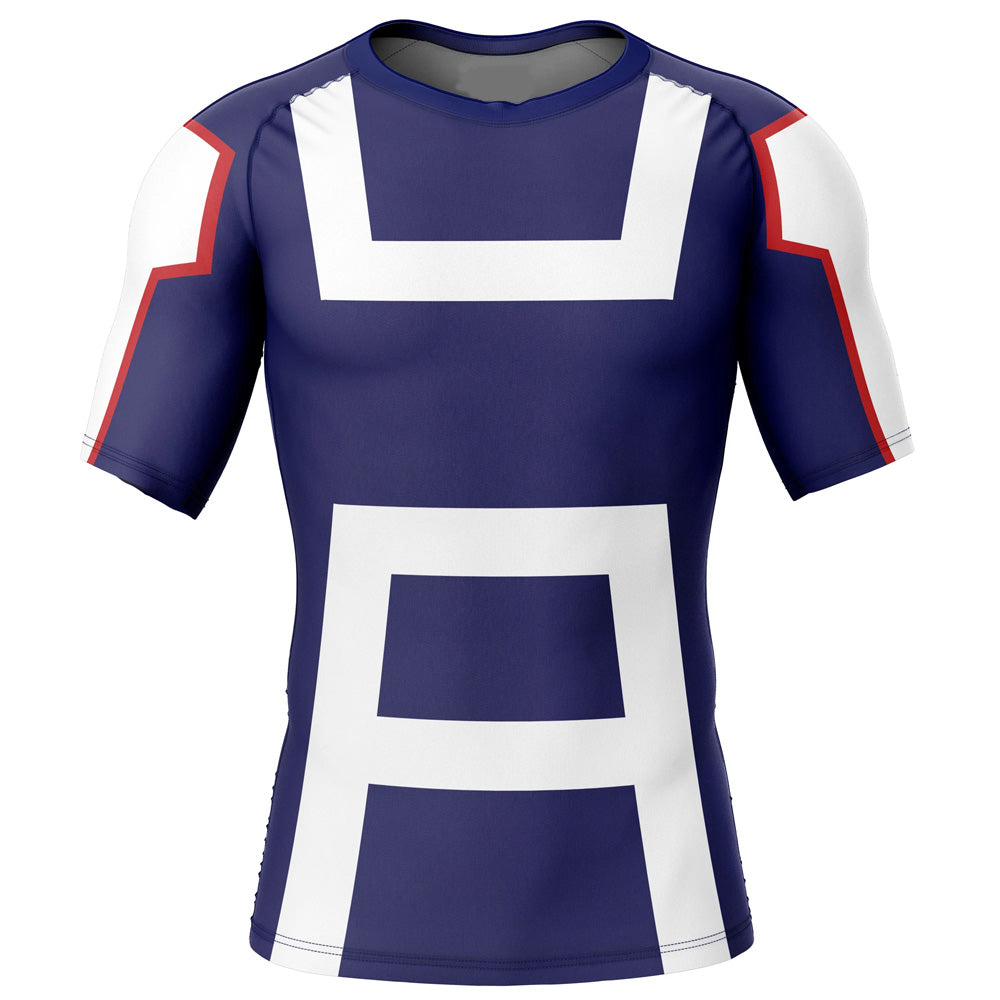 BJJ Rash Guard Kids My Hero Academia 'UA Uniform' Short Sleeve Compression Rashguard