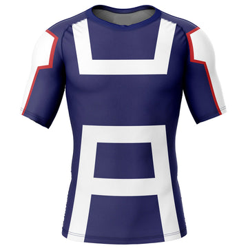 'UA Uniform' Kids My Hero Academia Short Sleeve Compression Rashguard