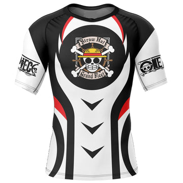 Straw Hat Crew Kids One Piece Short Sleeve Compression Rashguard