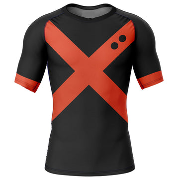 Bakugo Kids My Hero Academia Short Sleeve Compression Rashguard