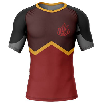 Firebenders Avatar Kids Short Sleeve Compression Rashguard Rashguard Short Sleeve Compression Avatar Firebenders Kids