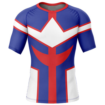 My Hero Academia All Might Short Sleeve Rashguard Compression My Hero Academia All Might