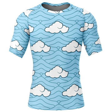 Demon Slayer Sakonji Print Short Sleeve Compression Rashguard