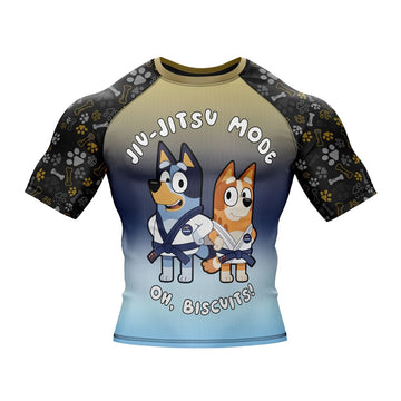 Short Sleeve Rashguard Bluey 'Jiu JItsu Mode' Compression