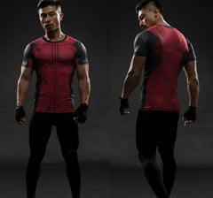 Deadpool 'Comic' Short Sleeve Compression Rashguard-RashGuardStore