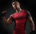 Deadpool 'Comic' Short Sleeve Compression Rashguard-RashGuardStore